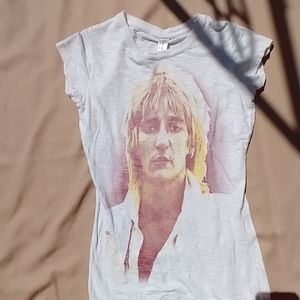 Rod Stewart tee medium white